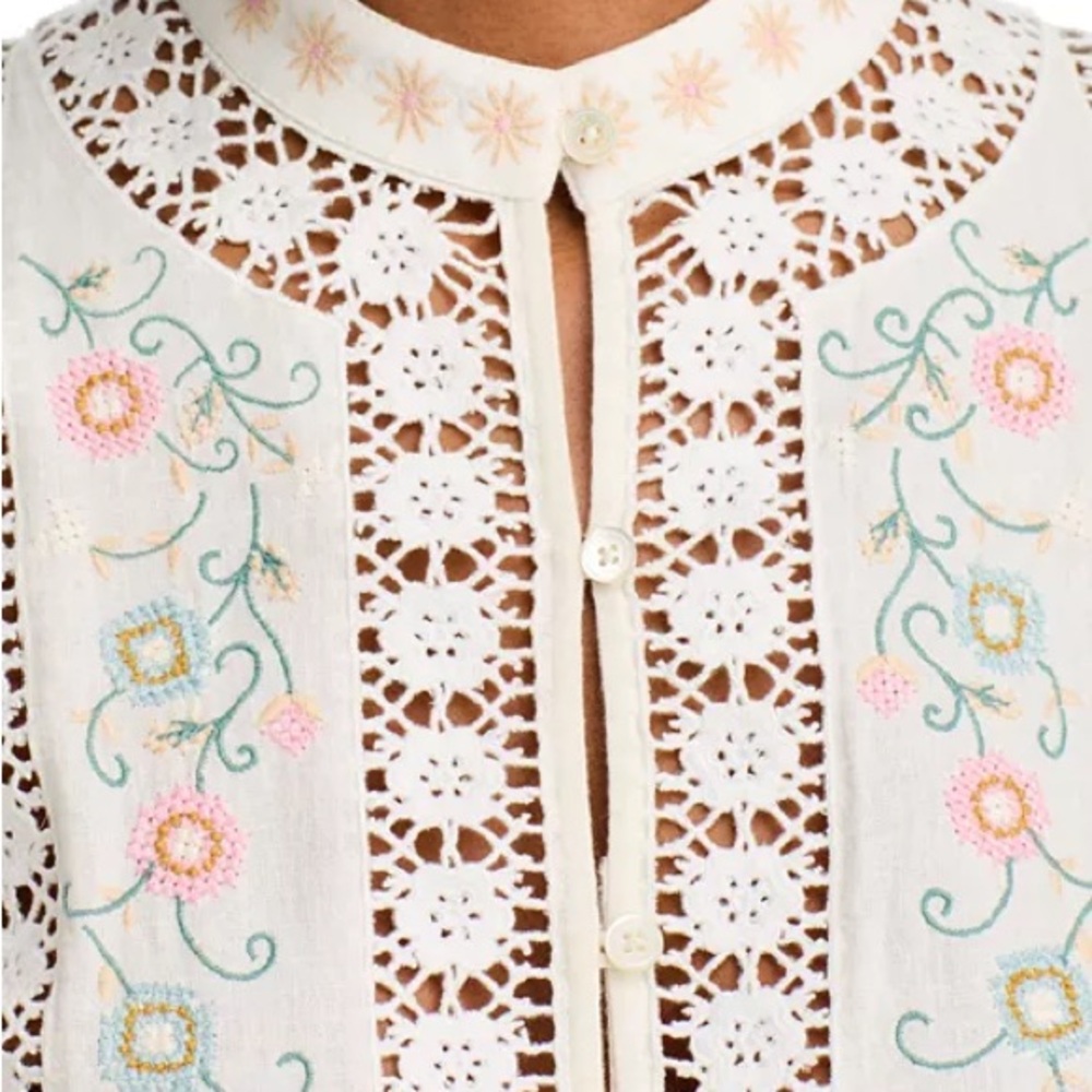 SEA Vesna Embroidered Blouse sz Small - Picture 3 of 6